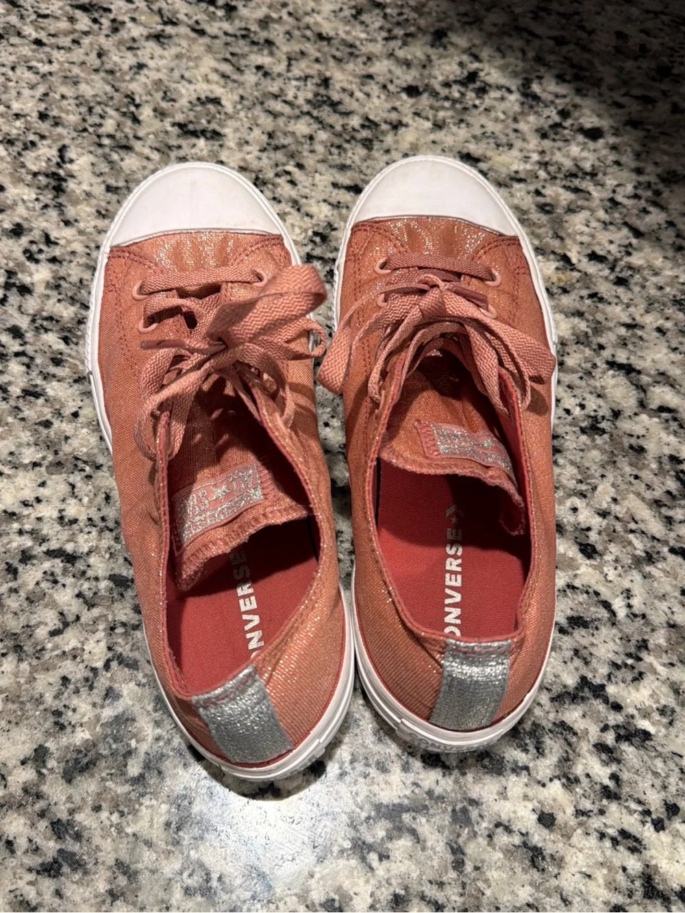 Converse Chuck Taylor All Star Ox Juniors Size 5 Shoes Rust Pink /White 661834f